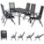 Casaria® Garten-Sitzgruppe Bern 7-tlg Anthrazit Alu WPC