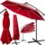 Kingsleeve® LED Solar Ampelschirm Mali Rot Ø350cm UV-Schutz 80+ Hülle