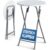 Casaria® Stehtisch klappbar Ø60cm Marmoroptik Weiß 110cm Höhe