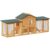 Cadoca® Hasenstall Kaninchenstall 2 Etagen 204x45x84cm