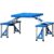 Casaria® Campingtisch Blau Alu für 4 Personen klappbar