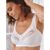 Avena Baumwoll-BH Komfort Plus – Weiß geblümt – female – Size: 95A