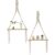 ENLENK Holz-wandregal, Hängendes Boho-schwingregal Für Pflanzen, Rustikal Für Wohnzimmer Und Schlafzimmer, 2er-set