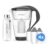 PearlCo GmbH Glas Wasserfilter inkl. 12 Kartuschen plus Glasflasche Anthrazit