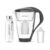 PearlCo GmbH Glas Wasserfilter inkl. 1 Kartusche plus Glasflasche Anthrazit