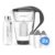 PearlCo GmbH Glas Wasserfilter inkl. 6 Kartuschen plus Glasflasche Anthrazit