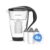 PearlCo GmbH Glas-Wasserfilter inkl. 12 Filterkartuschen schwarz