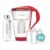 PearlCo GmbH Glas Wasserfilter inkl. 6 Kartuschen plus Glasflasche Rot