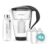 PearlCo GmbH Glas Wasserfilter inkl. 12 Kartuschen plus Glasflasche Schwarz