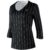 Tennis-Point Tennis – Point Stripes Longsleeve Damen Schwarz, Weiß  female