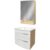 FACKELMANN B.STYLE Waschtisch Set mit Spiegelschrank 60 cm breit, Weiß/Braun,…