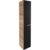 Fackelmann B.BRILLANT Hochschrank, 30 cm breit, Anthrazit Glas/Braun hell