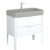 BADEDU SORA Waschbecken mit Unterschrank 80 cm breit, Weiß matt, Waschbecken…