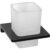BadeDu SIRIUS Glas mit Halter Schwarz matt