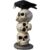 Horror-Shop Rabe auf Totenkopf Turm mit LED Licht 29cm