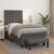 vidaXL Boxspringbett mit Matratze Grau 90×200 cm Kunstleder Grau