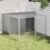 vidaXL Hundehütte mit Auslauf Anthrazit 153x194x110 cm Verzinkter Stahl Anthrazit