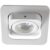 SET Einbaustrahler, Einbauspot, Einbaurahmen aus Aluminiumlegierung weiß, schwenkbar, quadratisch BØ80mm + LED Leuchtmittel & GU10 Sockel wählbar