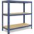 shelfplaza HOME 90x50x40 cm Schwerlastregal in blau mit 3 Böden und 175 kg Traglast pro Boden