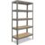 shelfplaza PRO 200x80x60 cm Schwerlastregal in grau mit 5 Böden und 200 kg Traglast pro Boden