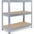 shelfplaza PRO 90x100x45 cm Schwerlastregal in verzinkt mit 3 Böden und 200 kg Traglast pro Boden