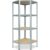 shelfplaza HOME 155x80x50 cm Eckregal in verzinkt mit 4 Böden und 175 kg Traglast pro Boden