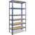 shelfplaza HOME 230x23x30 cm Schwerlastregal in blau mit 6 Böden und 145 kg Traglast pro Boden