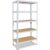shelfplaza HOME 155x60x30 cm Schwerlastregal in weiß mit 5 Böden und 175 kg Traglast pro Boden