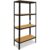 shelfplaza BLACK 200x40x50 cm Schwerlastregal in schwarz mit 4 Böden und 175 kg Traglast pro Boden