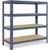 shelfplaza HOME 90x100x40 cm Schwerlastregal in blau mit 4 Böden und 175 kg Traglast pro Boden