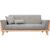Miliboo Design-Sofa 3 Plätze Hellgrau Holzbeine FJORD