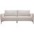 Miliboo Design-Sofa mit Stoff im Samtdesign Beige 3-Sitzer MOSCO