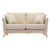 Miliboo Sofa skandinavisch 2 Plätze Beige helle Holzbeine OSLO