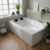 Indoor Whirlpool Doppelbadewanne 190×120 cm, 16 Massagedüsen LED, groß, freistehend / Einbau, 2 Personen, Caribia CLASSIC Basic, Made in Germany
