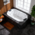 Indoor Whirlpool Badewanne 195×100 cm, 29 Massagedüsen Heizung LED, oval, Einbau, 2 Personen, tief, Caribia MIAMI Deluxe, Made in Germany