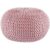 Linea Natura Pouf, Rosa, Textil, Uni, Füllung: Styroporkugeln, 55x55x35 cm, AZO-frei, Indoor, Wohnzimmer, Hocker, Poufs