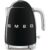SMEG Wasserkocher 50´s Style, Schwarz, Metall, 1,7 L, 22.3×24.8×17.1 cm, automatische Abschaltung, manuelle Trockengehschutz, Überhitzungsschutz, 360°-Sockel, Anti-Rutsch-Füße, ergonomischer Griff, flaches Heizelement, abgedecktes weit aufklappbarer Decke