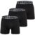 Jack & Jones Herren Boxer Shorts, 3er Pack SENSE TRUNKS, Baumwoll-Stretch Schwarz / M