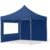 TOOLPORT 3x3m Aluminium Faltpavillon, inkl. 2 Seitenteile, dunkelblau – (59000)