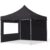 TOOLPORT 3x3m Aluminium Faltpavillon, inkl. 2 Seitenteile, schwarz – (59015)