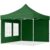 TOOLPORT 3x3m Stahl Faltpavillon, inkl. 2 Seitenteile, dunkelgrün – (59038)