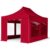 TOOLPORT 3×4,5m Stahl Faltpavillon, inkl. 4 Seitenteile, rot – (600058)
