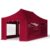 TOOLPORT 3x6m Stahl Faltpavillon, inkl. 4 Seitenteile, rot – (600081)