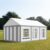 TOOLPORT 4x6m Partyzelt, PVC-Plane, grau-weiß – (6096)