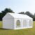 TOOLPORT 4x6m Partyzelt, PVC-Plane, weiß, mit Bodenrahmen – (7339)
