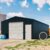 TOM BUILDER 5,7 x 9,2 m ARGO, Stahldach, Leichtbauhalle, Trapezblechverkleidung, Anthrazit, mit Statik (Erduntergrund), ohne Setangebot – (KROV00005)