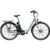 E-Bike AGON „Aurora“ Gr. 48, grau (rock cristal silber), Elektrofahrräder, 48cm, 28 Zoll (71,12cm), E-Bike 26″ Citybike 150-175cm Pedelec Nabenmotor Fahrrad 3 Gang Licht