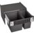Mülltrennsystem BLANCO „Select II 60/2“, schwarz, B:40cm H:36cm T:57cm, Kunststoff, Mülleimer, Mülltrennsystem, Kunststoff, Stahlblech, 600 mm Untermass