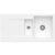 Villeroy und Boch Villeroy & Boch Siluet Einbauspüle 333701RW mit Ablaufgarnitur und Handbetätigung, Stone White