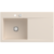 Villeroy und Boch Subway Style 50 Einbauspüle 335202FU links, mit Ablaufgarnitur, 900 x 510 mm, Excenterbetätigung, ivory CeramicPlus